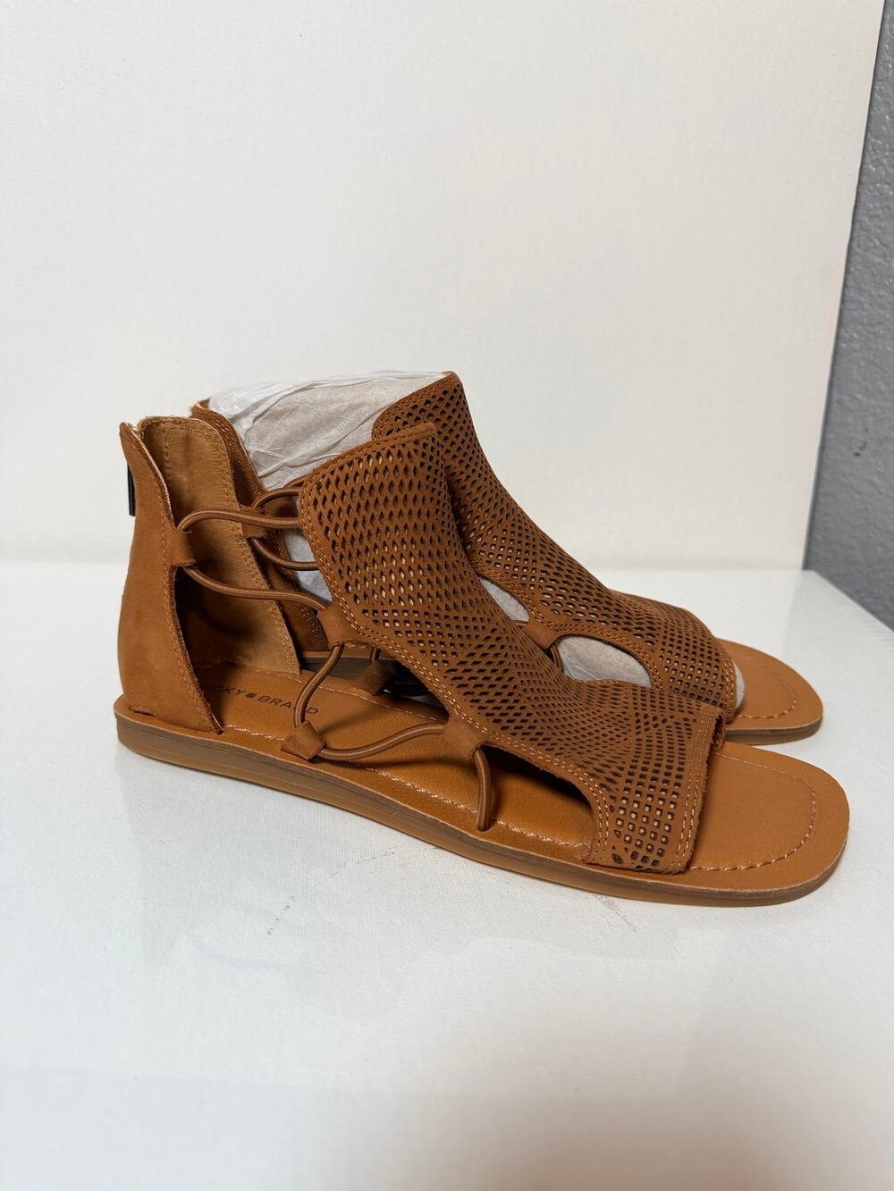 Lucky Brand LK-BARTEGA Gladiator Sandals Pinto Brown Size 8.5 NIB